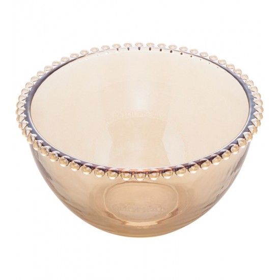 Saladeira 20,5x11,5cm Cristal Ecológico Pearl Âmbar